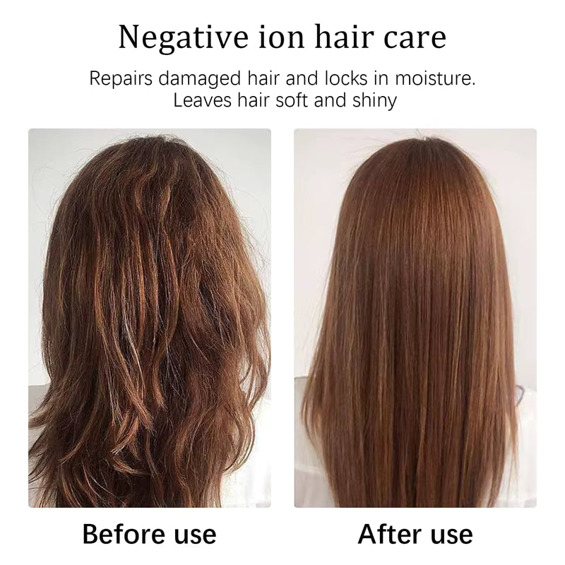 Lisseur à cheveux en céramique chauffante 2 en 1, brosse lissante électrique à ions négatifs, outil de coiffage à chauffe rapide, existe en 4 couleurs.