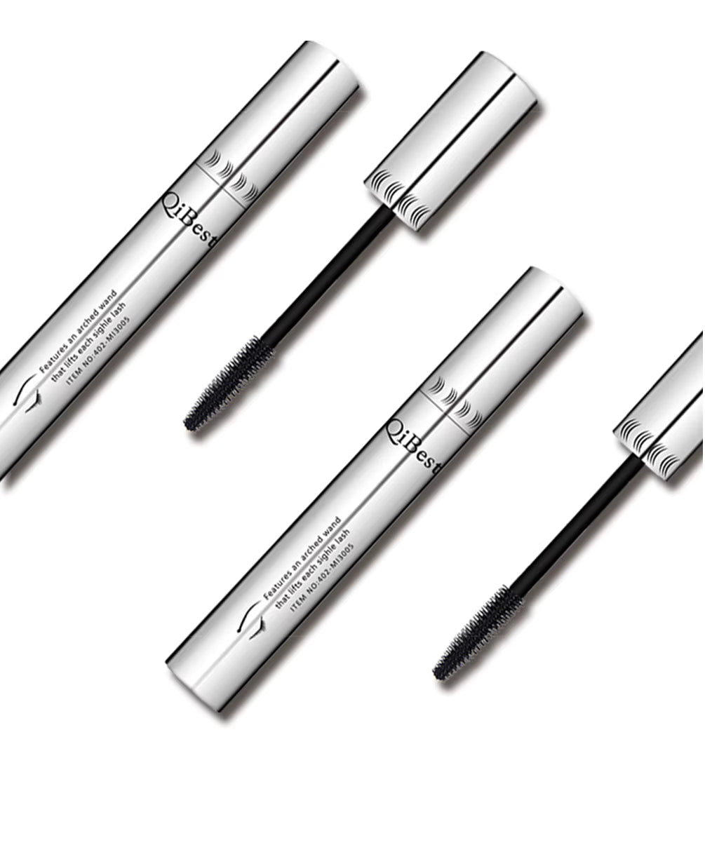 QIBEST Maquillage Mascara Noir 4D Mascara Épais Recourbant 4D Volume Cils Maquillage Mascara Allongant Waterproof Yeux Cosmétiques