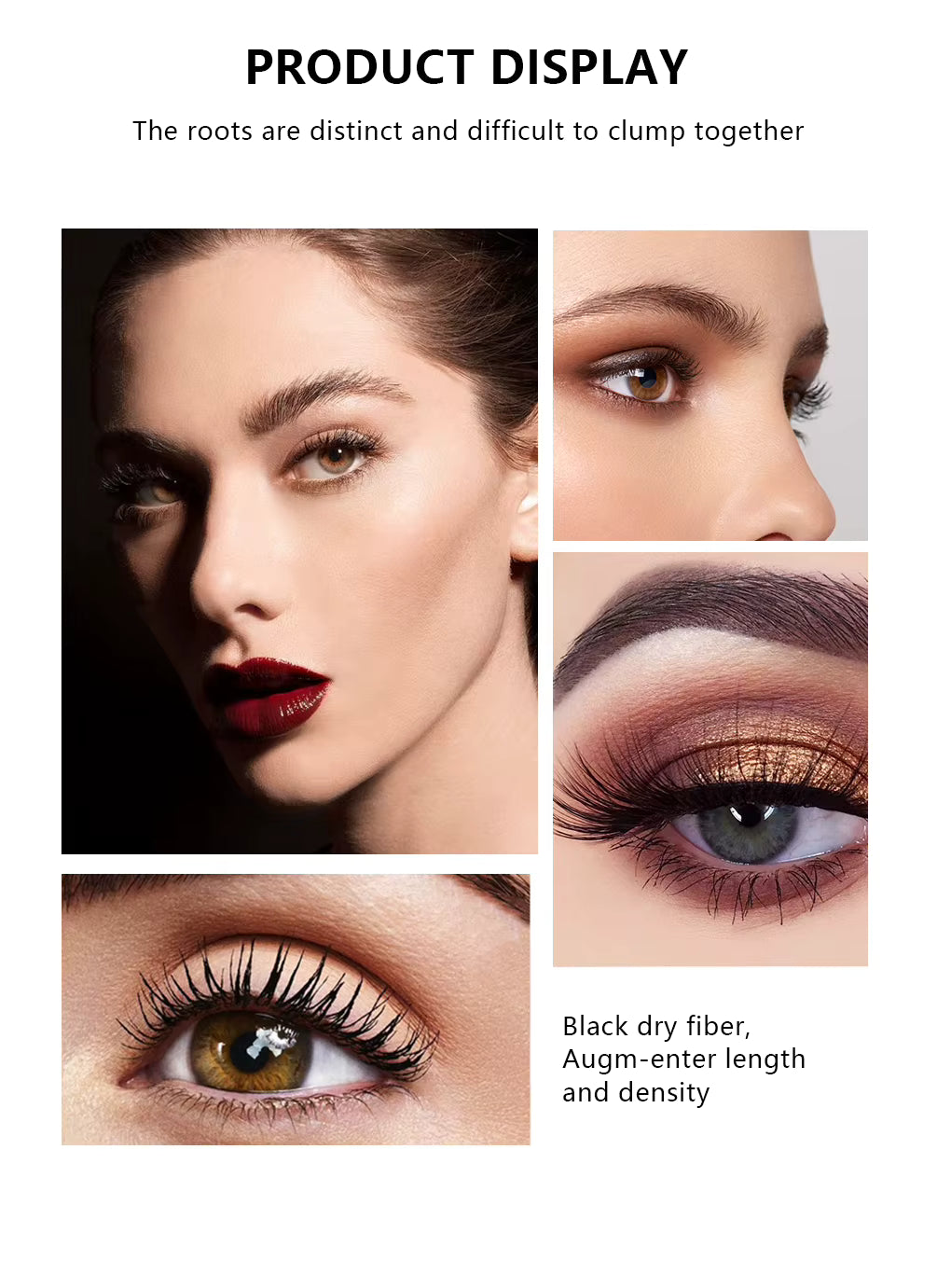 QIBEST Maquillage Mascara Noir 4D Mascara Épais Recourbant 4D Volume Cils Maquillage Mascara Allongant Waterproof Yeux Cosmétiques