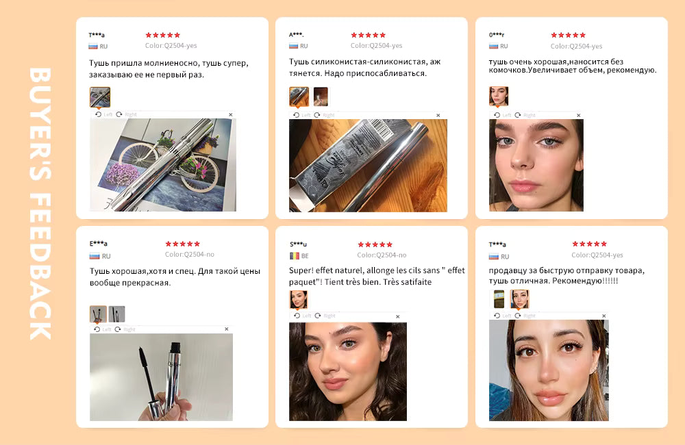 QIBEST Maquillage Mascara Noir 4D Mascara Épais Recourbant 4D Volume Cils Maquillage Mascara Allongant Waterproof Yeux Cosmétiques