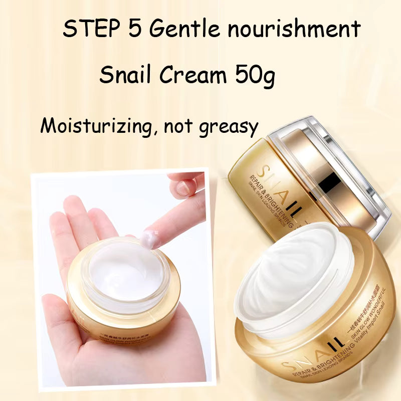 6 pièces, coffret de soins visage coréen : crème hydratante blanchissante, tonique, lotion, contour des yeux, nettoyant, BB crème.