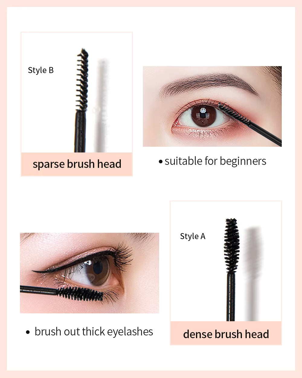 QIBEST Maquillage Mascara Noir 4D Mascara Épais Recourbant 4D Volume Cils Maquillage Mascara Allongant Waterproof Yeux Cosmétiques