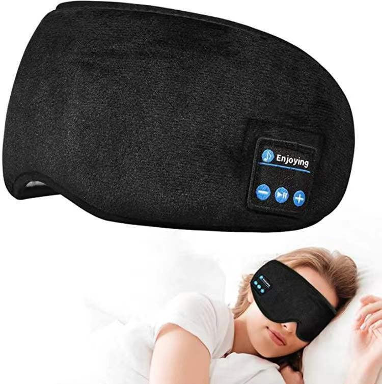 Casque de sommeil Bluetooth 3D transfrontalier avec casque audio intelligent sans fil pour appels musicaux et anti-artefacts, respirant et protecteur d'ombres pour le sommeil