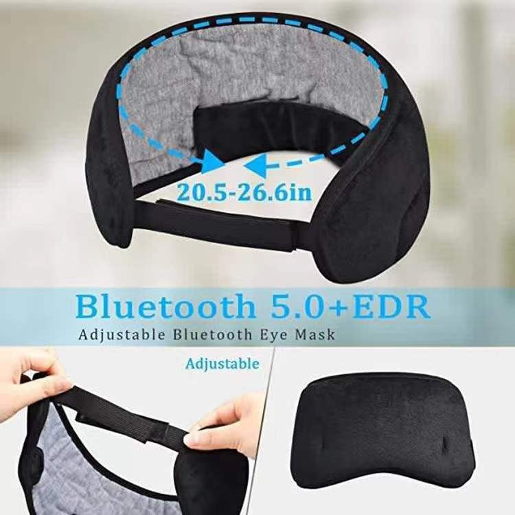 Casque de sommeil Bluetooth 3D transfrontalier avec casque audio intelligent sans fil pour appels musicaux et anti-artefacts, respirant et protecteur d'ombres pour le sommeil