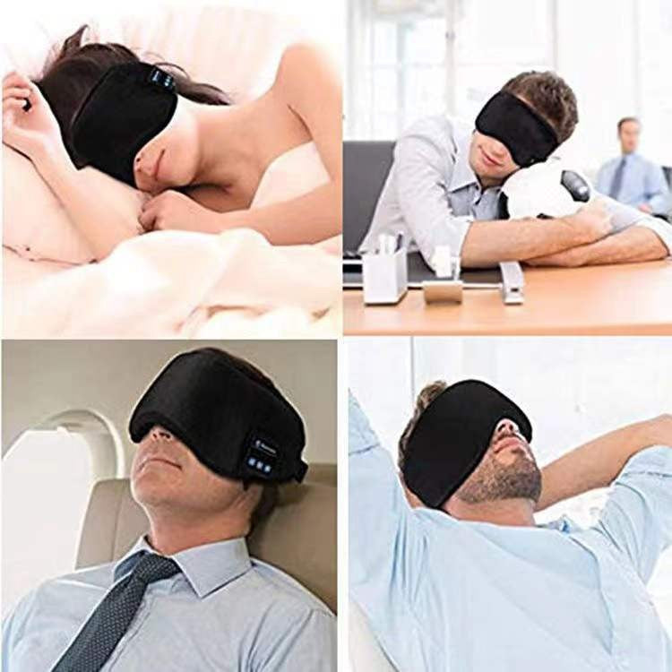 Casque de sommeil Bluetooth 3D transfrontalier avec casque audio intelligent sans fil pour appels musicaux et anti-artefacts, respirant et protecteur d'ombres pour le sommeil