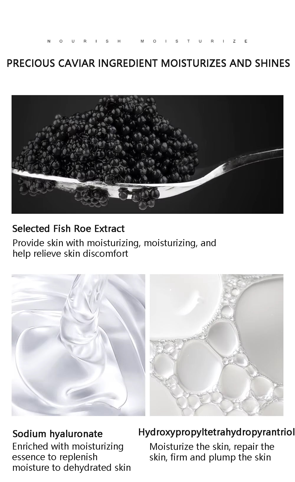 Coffret de 15 produits de soins du visage à l'extrait de caviar : hydratant, blanchissant, anti-âge. Kit de cosmétiques coréens pour la beauté et la santé de la peau.