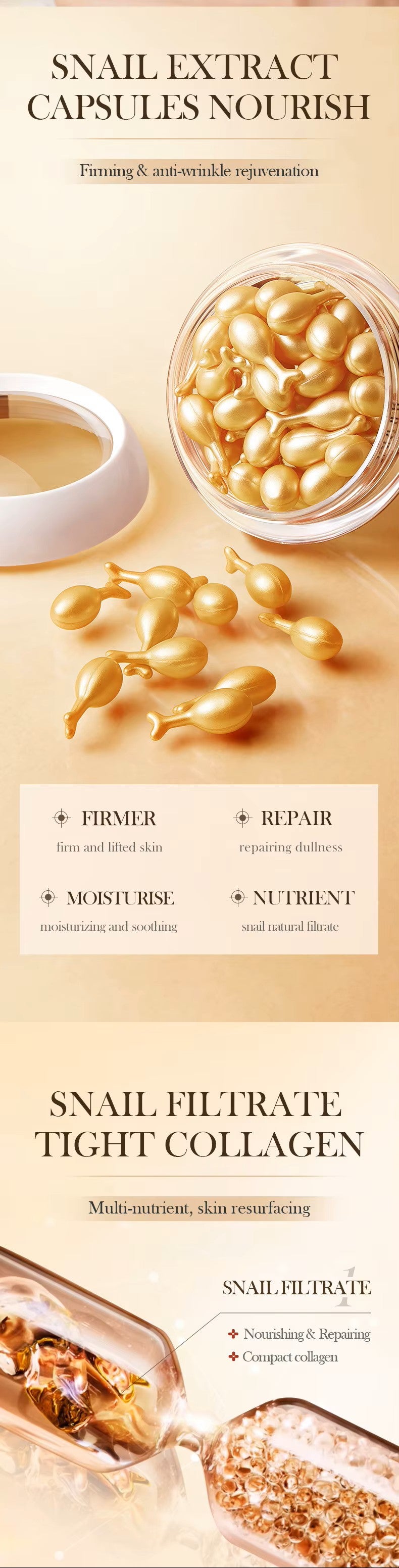 sérum facial SADOER à la rose, lot de 30 capsules de  : hydratant, illuminateur et raffermissant. Soin de beauté pour le visage.