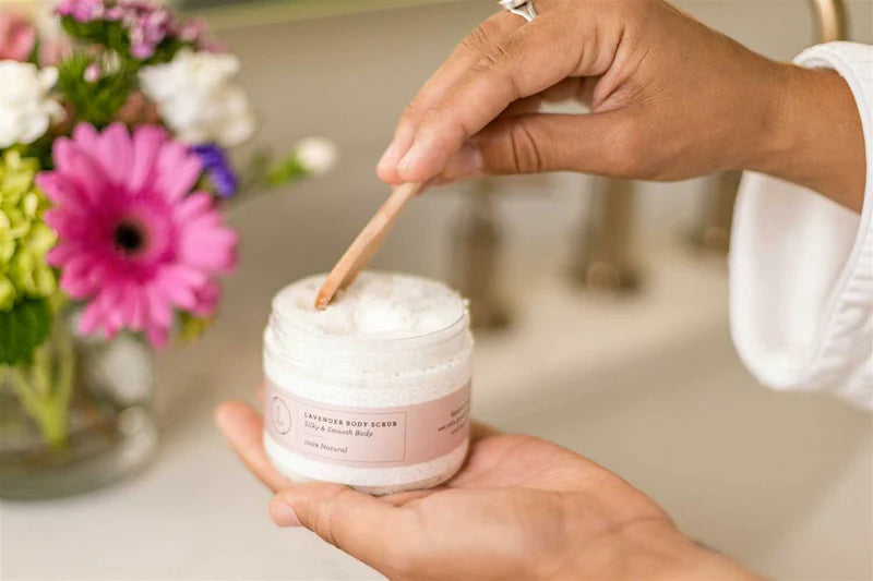 Gommage corporel naturel, gommage corporel au sel de lavande